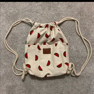 Watermelon drawstring bag
